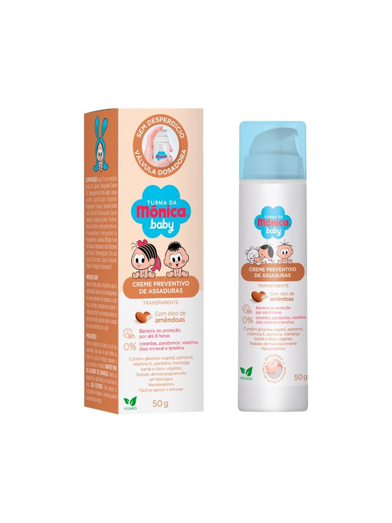 CREME PARA ASSADURA TURMA DA MONICA BABY 50GR TRANSPARENTE