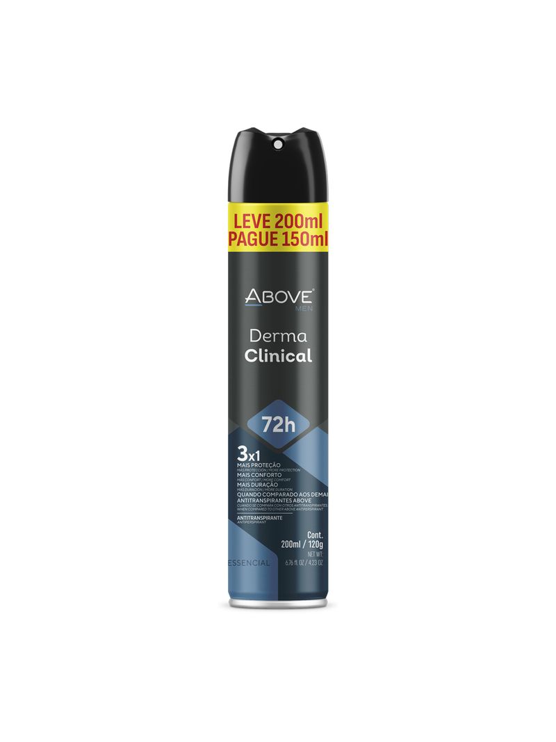 Desodorante-Above-Masculino-Derma-Clinical-Leve-200ml-Pague-150ml--Aerossol-Especial