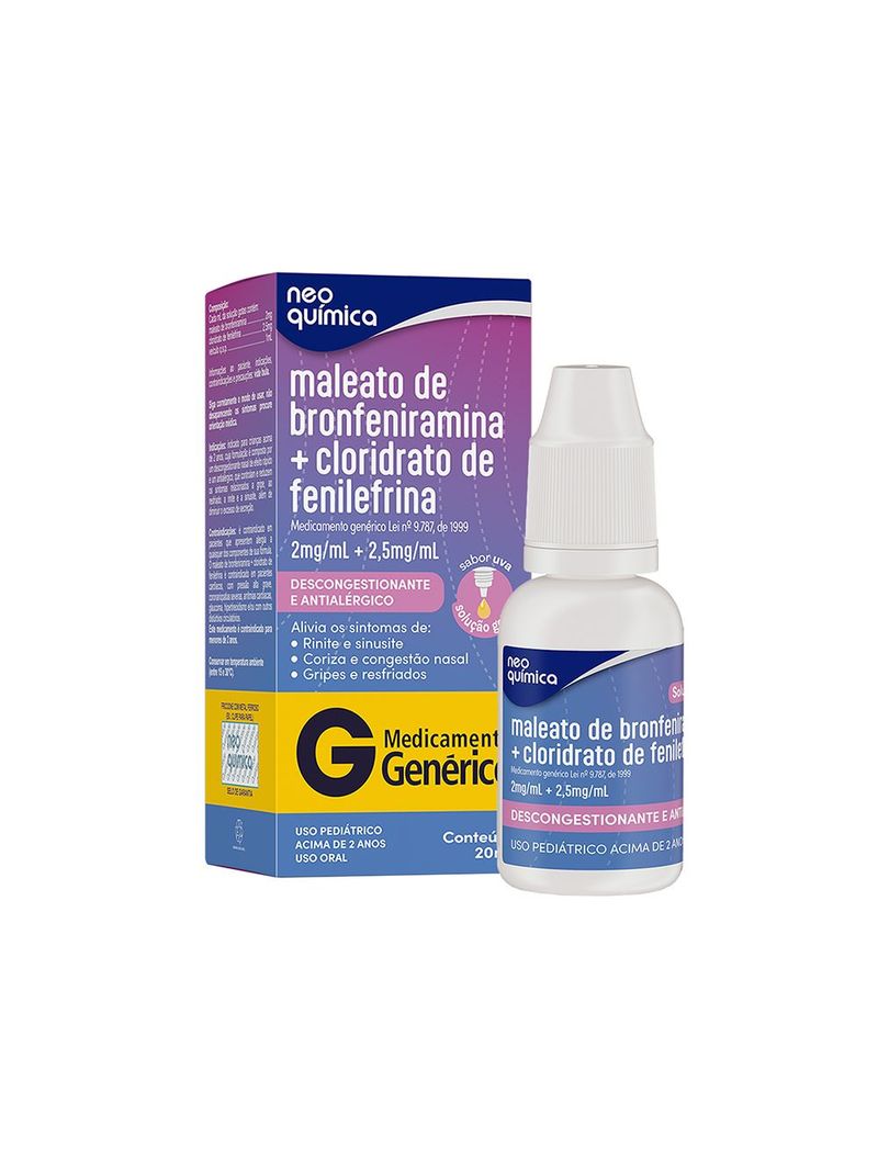 Maleato-De-Bronfeniramina-2mg-ml---Cloridrato-De-Fenilefrina-25mg-ml--20ml-Solucao-Gotas-Neo-Quimic