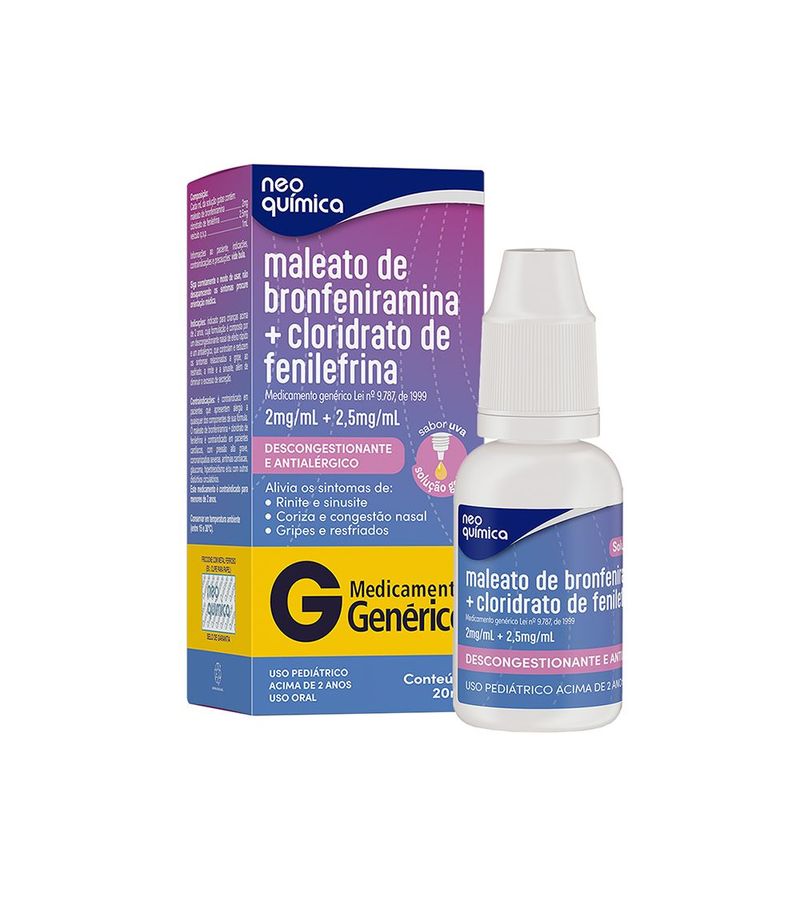 Maleato-De-Bronfeniramina-2mg-ml---Cloridrato-De-Fenilefrina-25mg-ml--20ml-Solucao-Gotas-Neo-Quimic