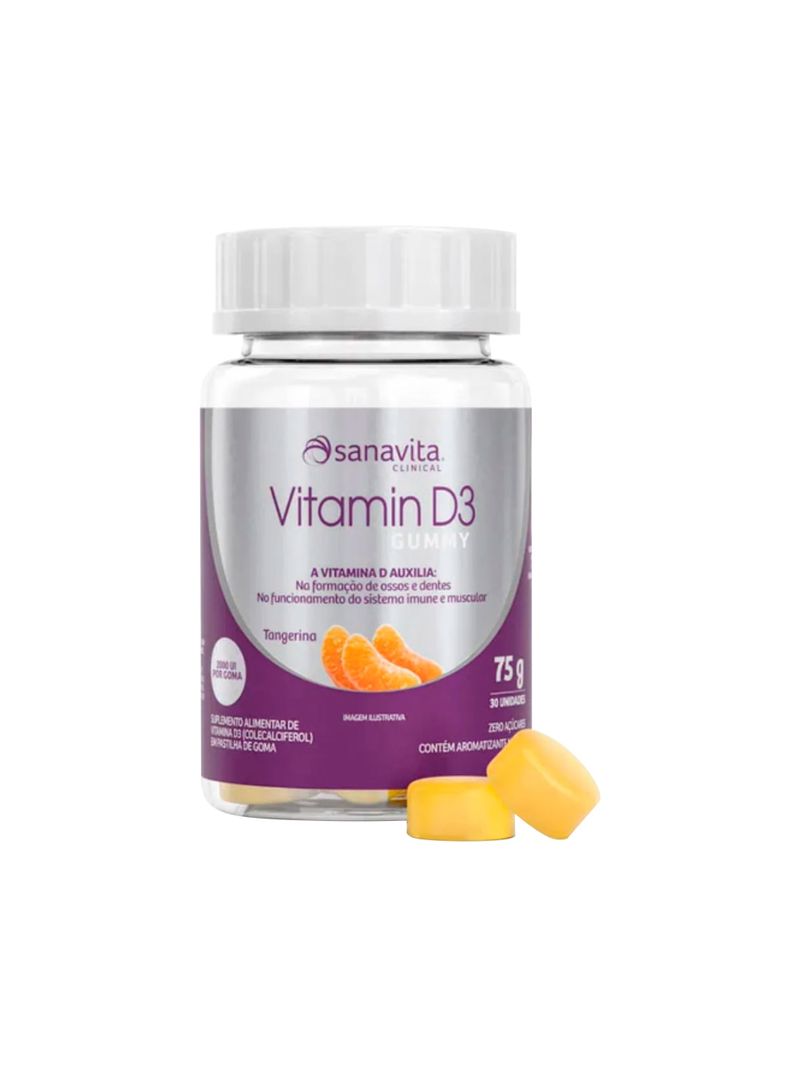 Suplemento-Alimentar-Vitamin-D3-Gummy-2000ui-Sanavita-Com-30-Gomas-75g-Tangerina