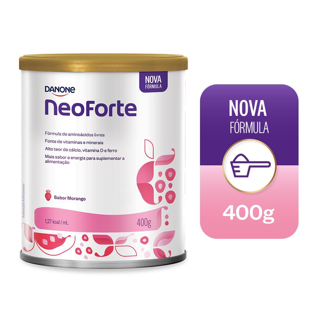 SUPLEMENTO INFANTIL NEOFORTE MORANGO DANONE 400G - Drogaria