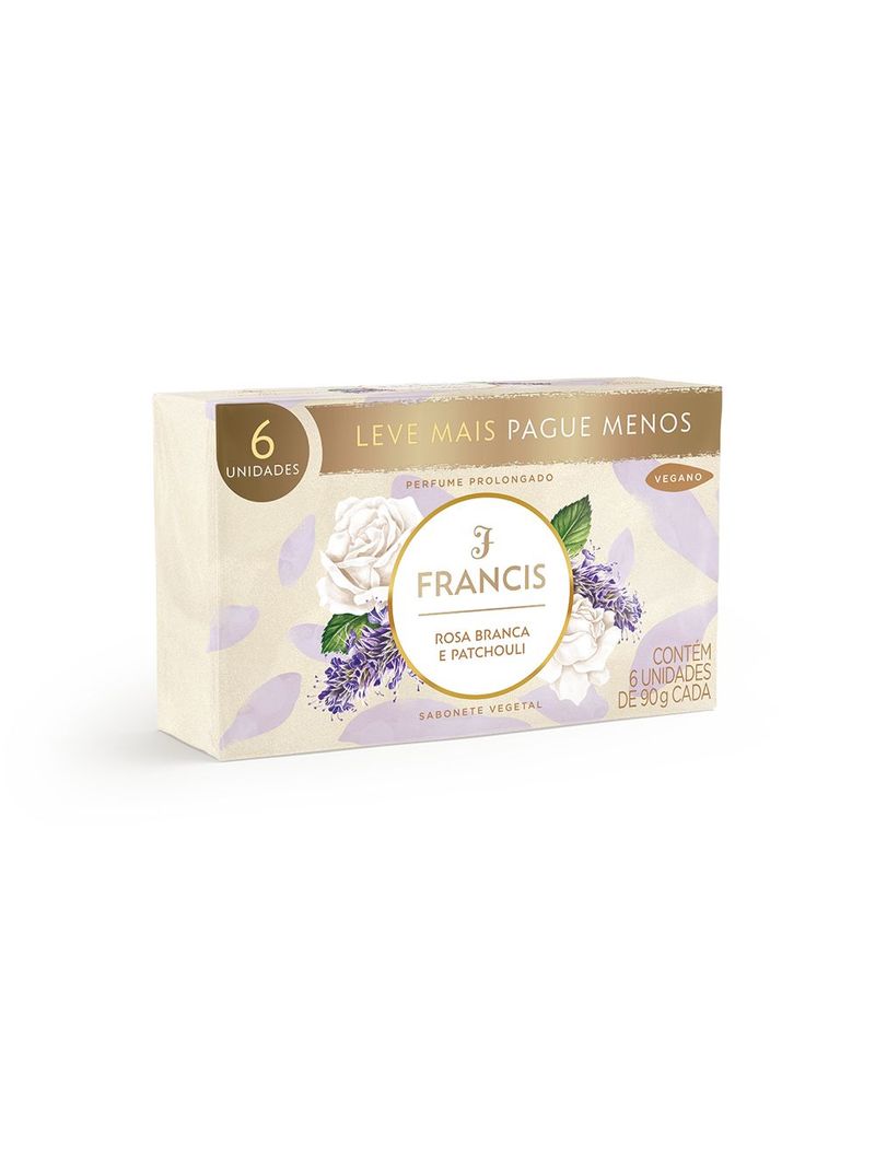 Sabonete-Francis-Barra-Com-6x90gr-Leve---Pague---Rosa-Branca-E-Patchouli-Especial