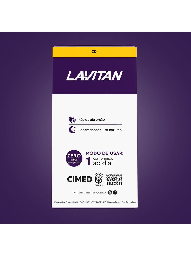 Lavitan-Melatonina-021Mg-Com-90-Comprimidos-Sabor-Morango