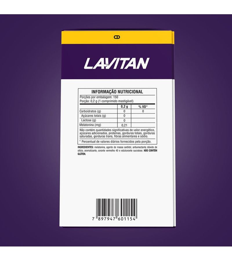 Lavitan-Melatonina-021Mg-Com-150-Comprimidos-Sabor-Morango