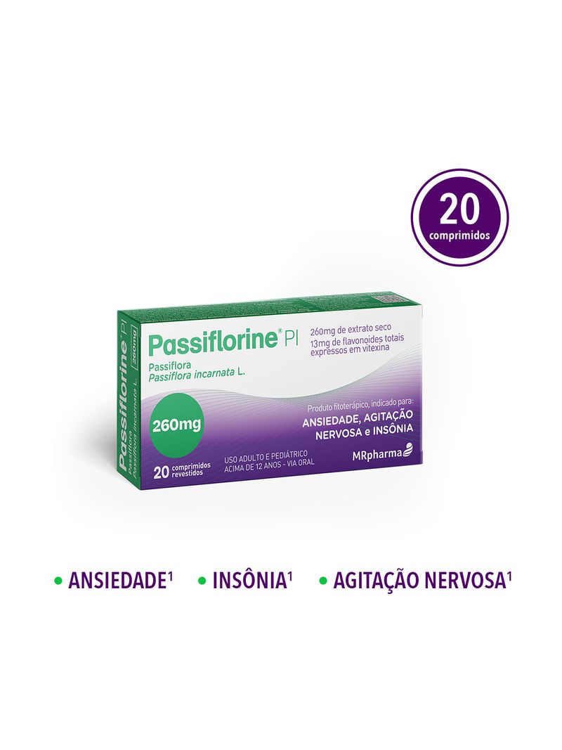 Passiflora-260mg-Fitoterapico-Passiflorine-PI-20-Comprimidos