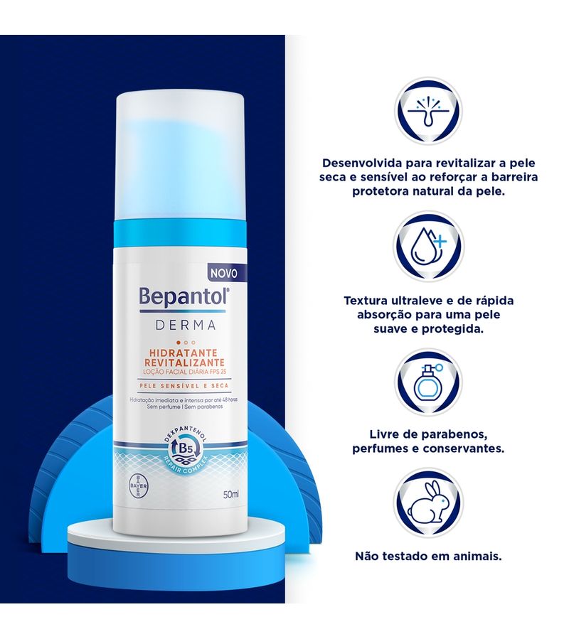 Locao-Facial-Diaria-FPS25-Hidratante-Revitalizante-Bepantol-Derma-500ml