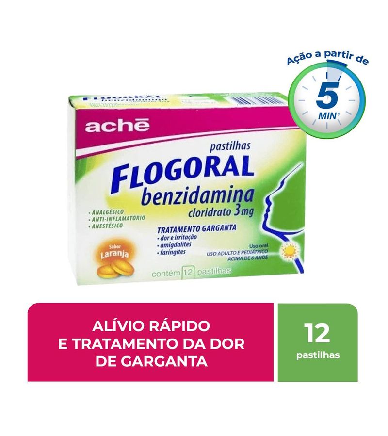 690910-7896658005442-Flogoral-Com-12-Pastilhas-Sabor-Laranja