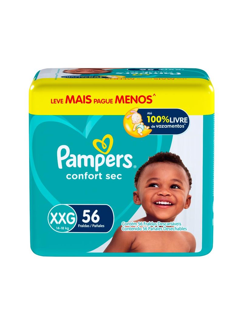 Fralda-Pampers-Confort-Sec-Xxg-Super-Fortebag-Com-56-Unidades-Leve-Mais--Pague-Menos-Especial