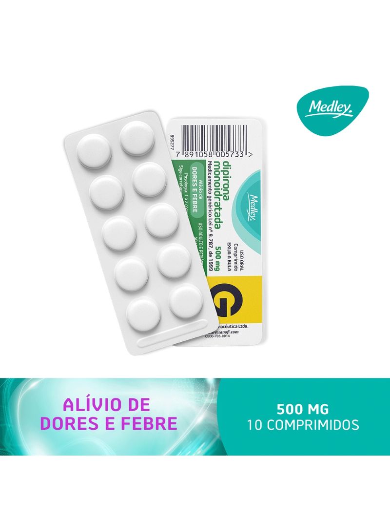 Dipirona-Medley-500mg-Com-10-Comprimidos