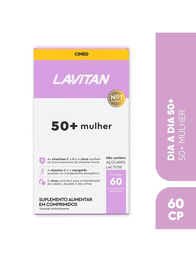 Multivitaminico-Lavitan-50--Mulher-60-Capsulas-1-Frente