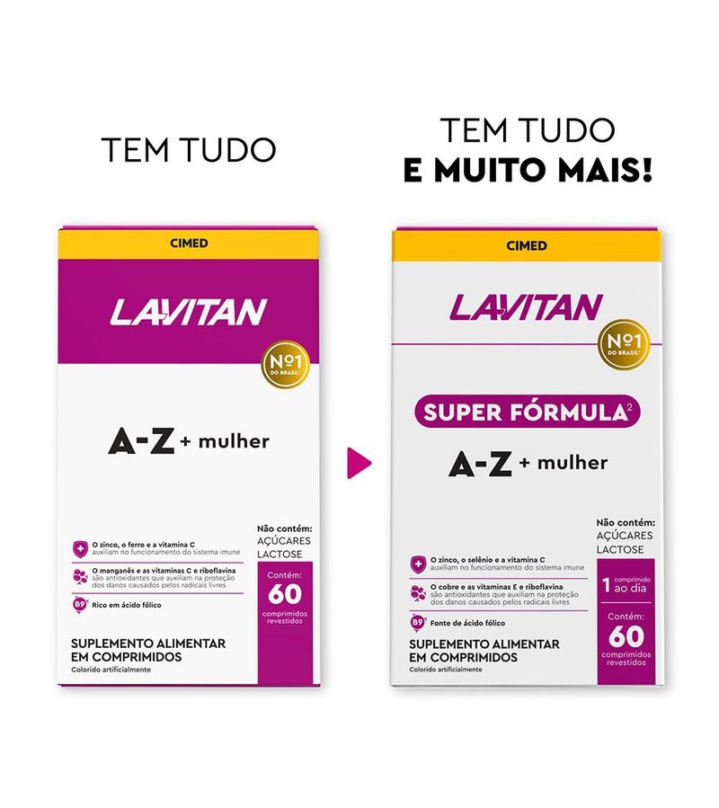 Multivitaminico-Lavitan-A-Z--Mulher-Super-Formula-60-Capsulas