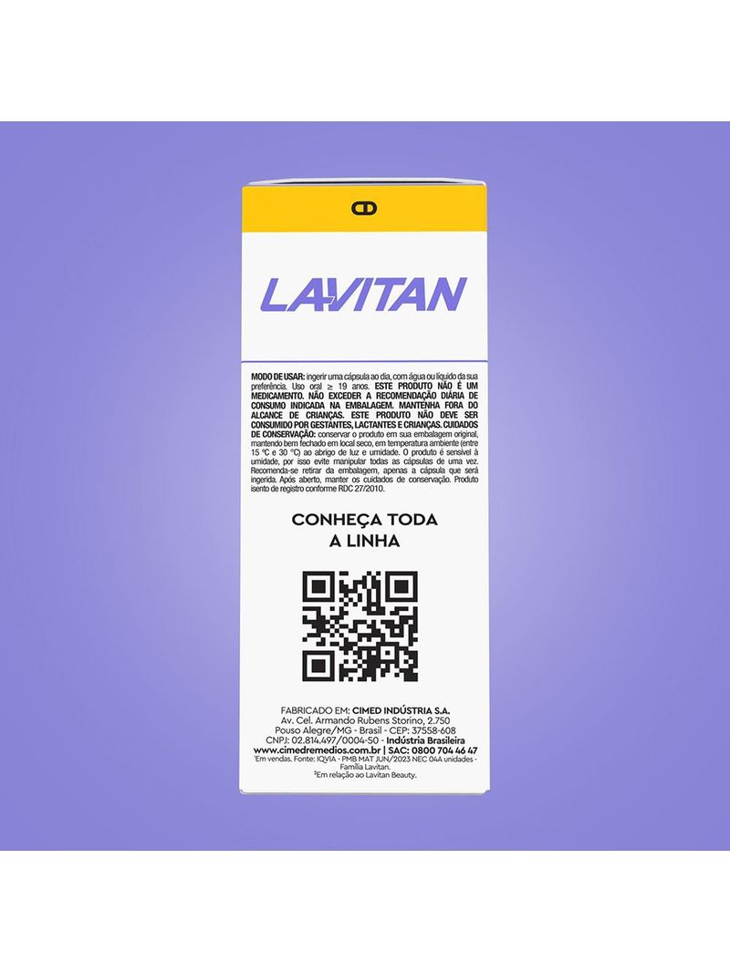 746695-Acido-Hialuronico-e-Silicio-Lavitan-Cuidados-da-Pele-Super-Formula-30-Capsulas---Modo-de-Uso