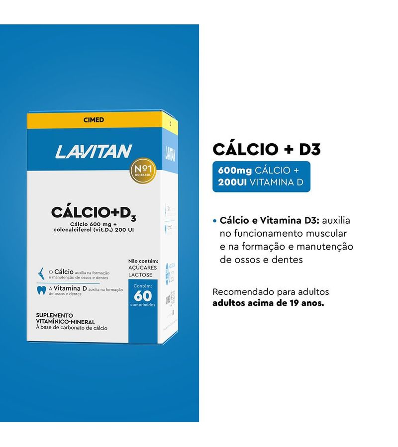 723650-Calcio-D3-Lavitan-60-Comprimidos---Beneficios