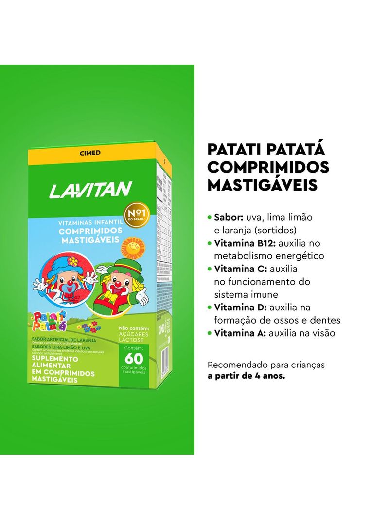 732555-Suplemento-de-Vitaminas-Infantil-Lavitan-Patati-Patata-60-Comprimidos-Mastigaveis-