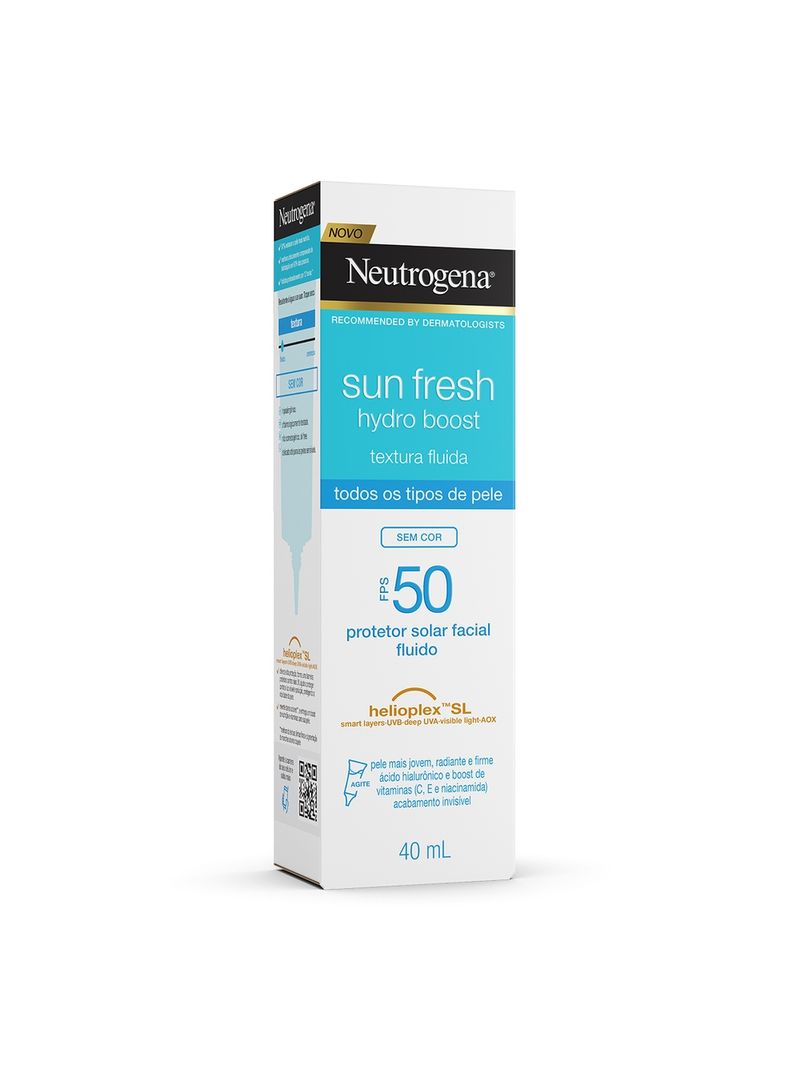 Protetor-Solar-Facial-Fps50-Neutrogena-Sun-Fresh-Hydro-Boost-Sem-Cor-40ml---Lateral-1
