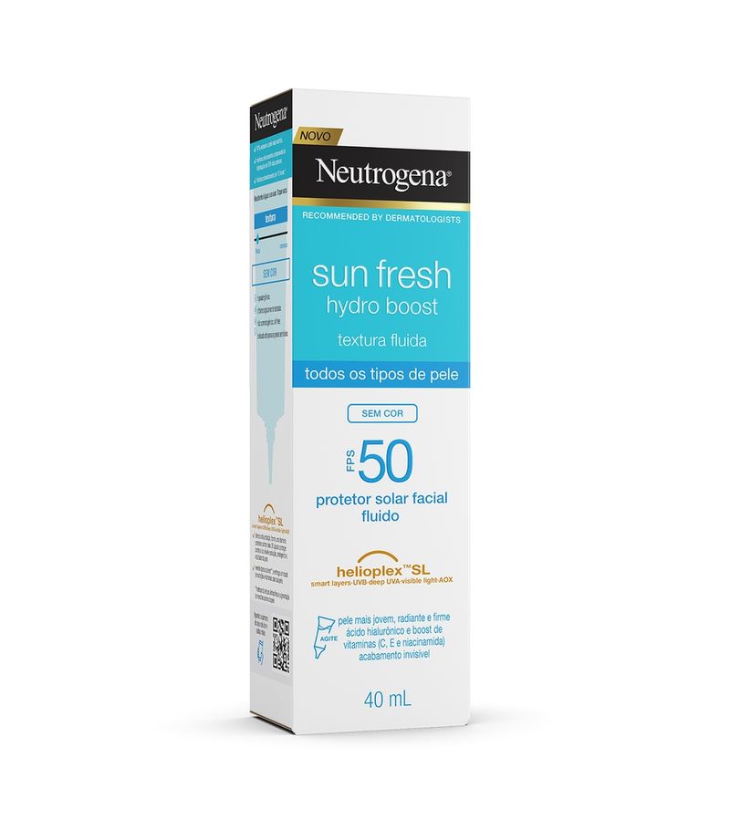 Protetor-Solar-Facial-Fps50-Neutrogena-Sun-Fresh-Hydro-Boost-Sem-Cor-40ml---Lateral-1