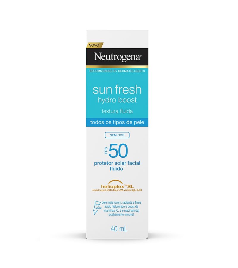 Protetor-Solar-Facial-Fps50-Neutrogena-Sun-Fresh-Hydro-Boost-Sem-Cor-40ml---Frontal