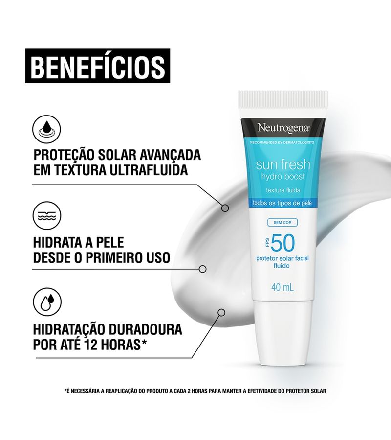 Protetor-Solar-Facial-Fps50-Neutrogena-Sun-Fresh-Hydro-Boost-Sem-Cor-40ml---Beneficios-2