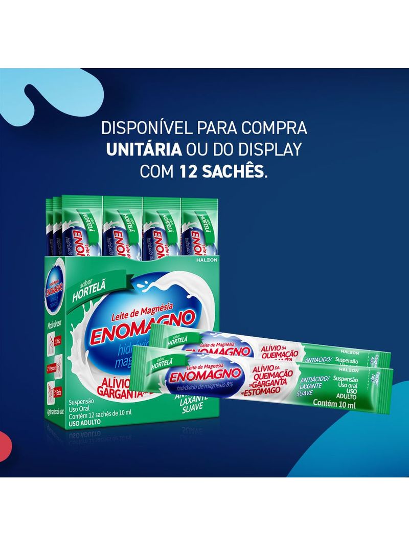 7896009498992-748547-Leite-de-Magnesia-Antiacido-Enomagno-Hortela-Sache-10ml-Linha