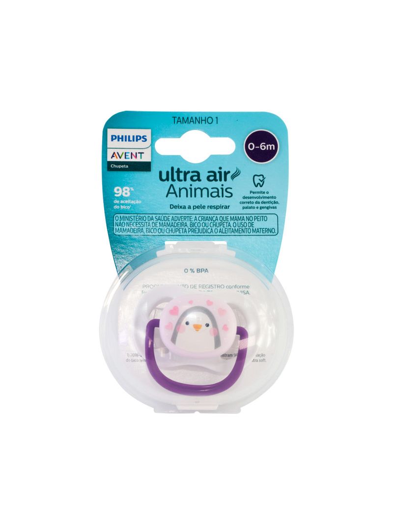 745999-8710103984580-Chupeta-Avent-Ultra-Air-Com-1-Pinguim-0-6-Meses-Menina