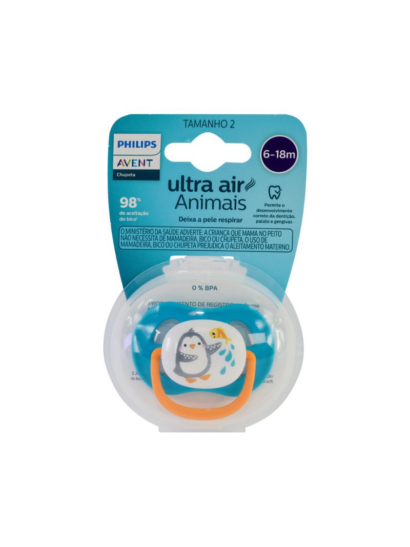 746007-8710103984788-Chupeta-Avent-Com-1-Pinguim-6-18-Meses-Menino