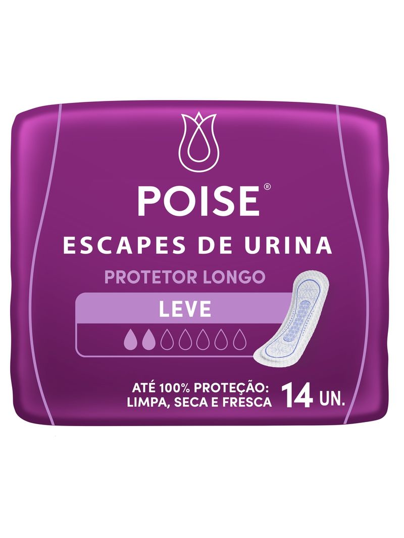 Protetor-Diario-Poise-Longo-Com-14-Unidades-Leve