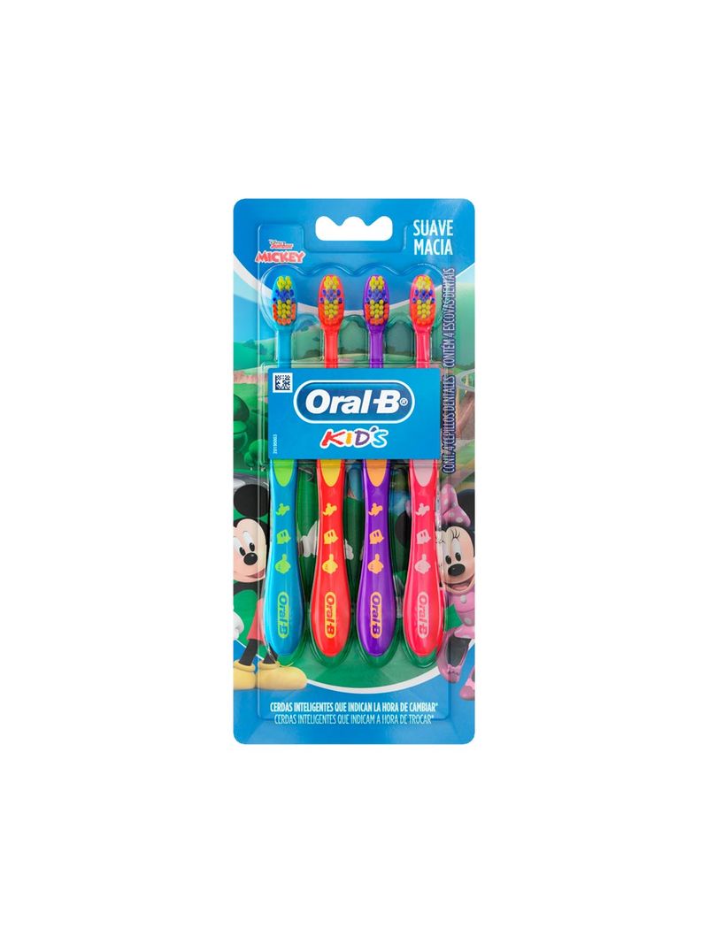 Escova-Dental-Oral-B-Infantil-Com-4-Kids-Mickey