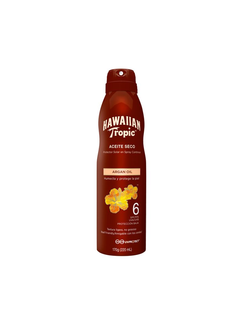 Protetor-Solar-Hawaiian-Tropic-Aceite-Seco-170g-Fps6-Spray-Argan-Oil