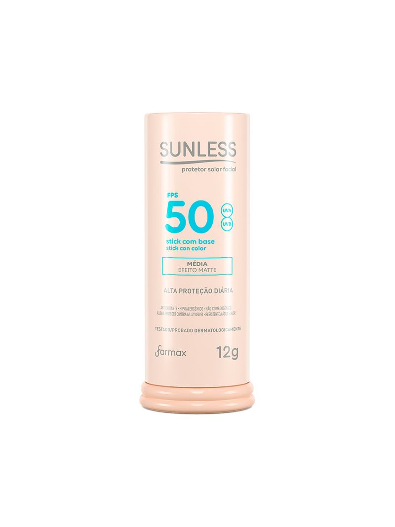 Protetor-Solar-Sunless-Stick-12gr-Fps50-Media-Efeito-Matte