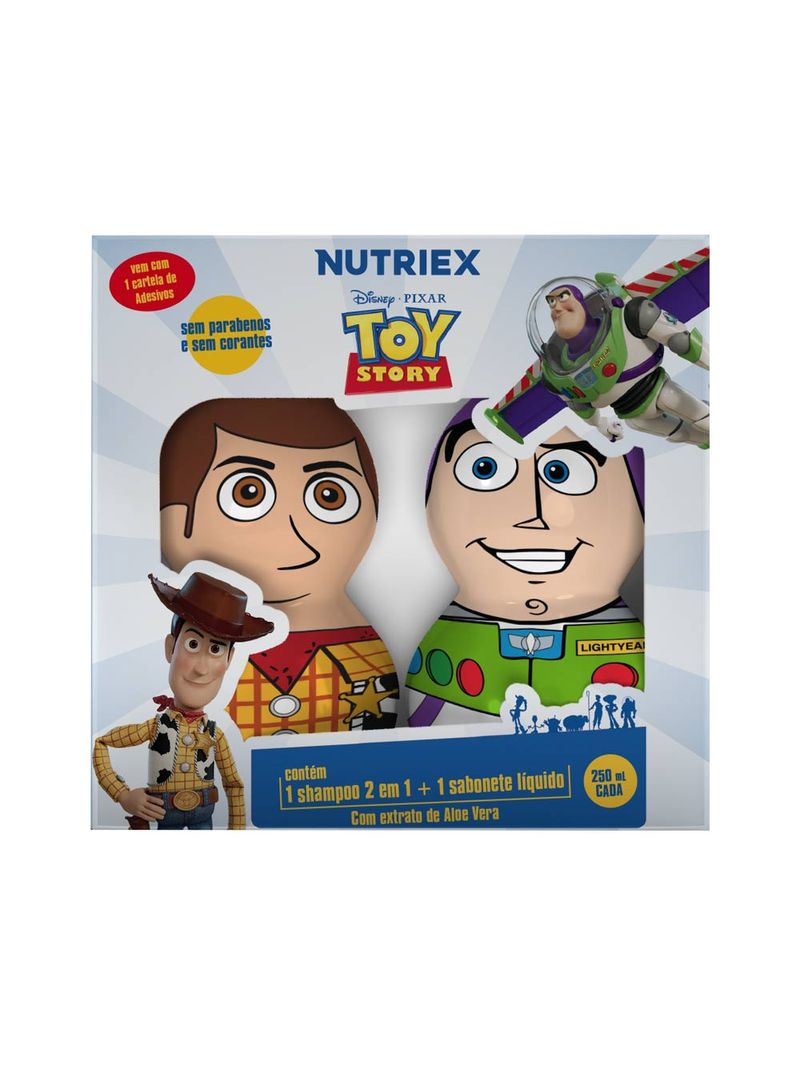 Kit-Shampoo-2-Em-1-250ml---Sabonete-Liquido-250ml---1-Cartela-De--Adesivos-Toy-Story-Nutriex