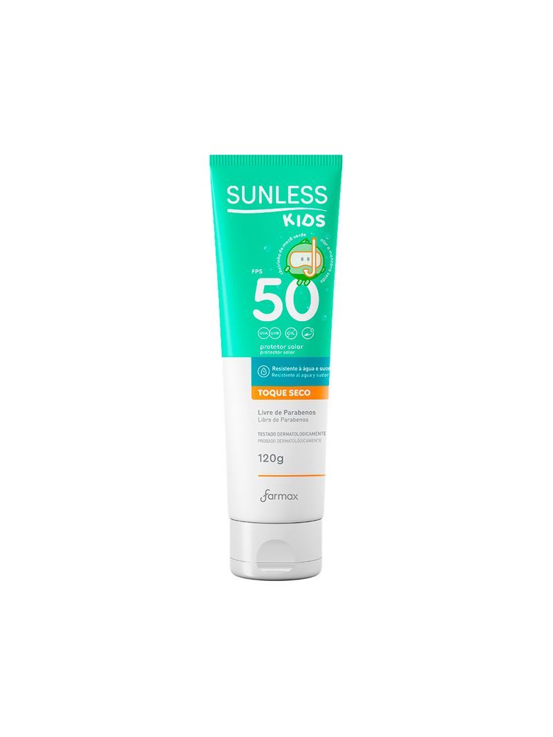 Protetor-Solar-Sunless-Kids-120g-Fps50-Toque-Seco