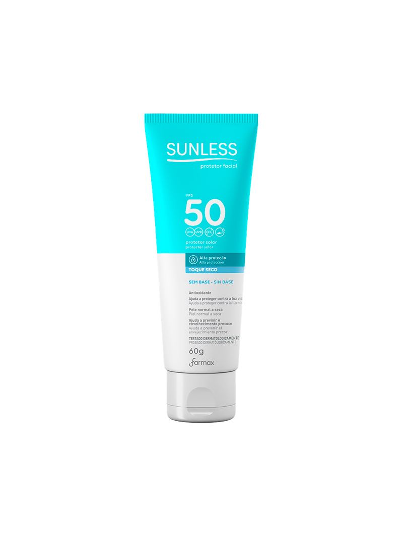 Protetor-Solar-Sunless-60gr-Fps50-Facial-Toque-Seco