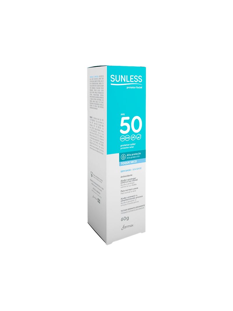 Protetor-Solar-Sunless-60gr-Fps50-Facial-Toque-Seco