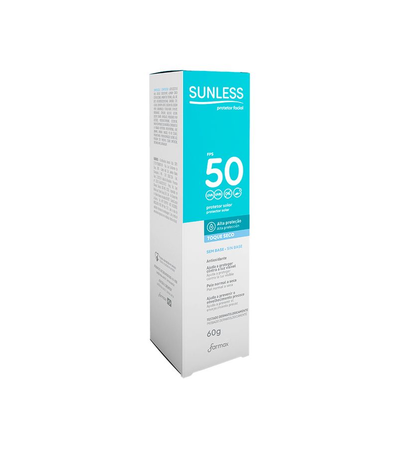 Protetor-Solar-Sunless-60gr-Fps50-Facial-Toque-Seco
