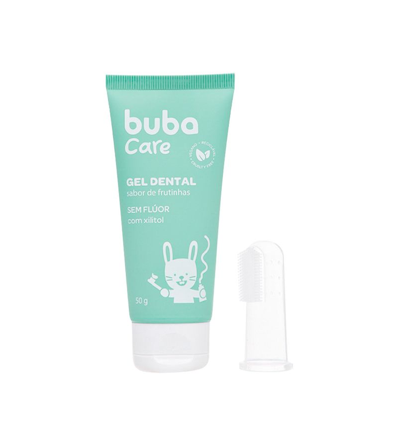 Gel-Dental-Buba-Care-Sabor-Frutinhas---Escova-Massageadora