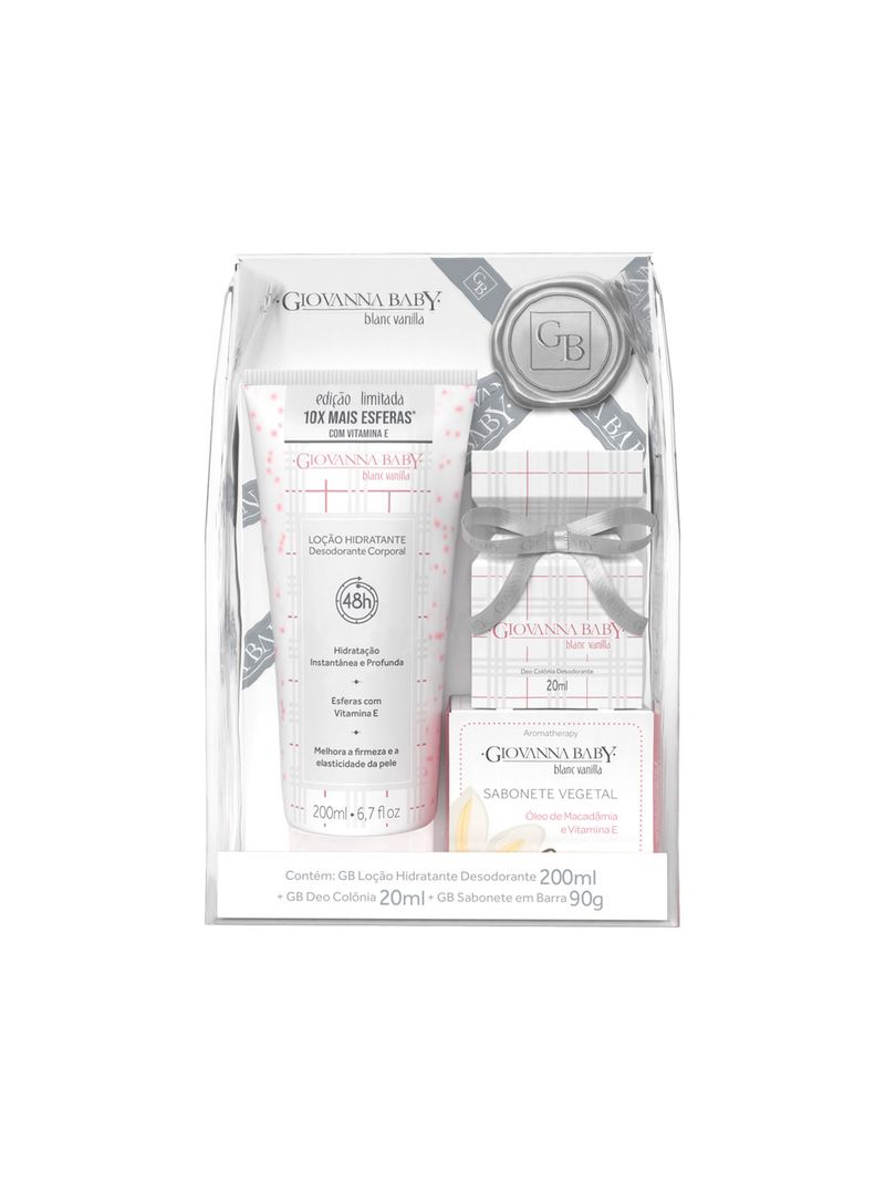 Hidratante-Giovanna-Baby-200ml---Colonia---90gr-Sabonete-Barra-Blanc--Vanilla