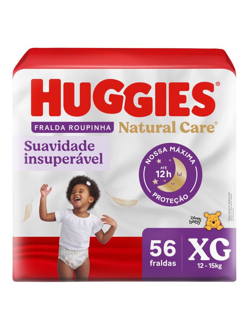 7896007552719-744408-Fralda-Roupinha-Huggies-Natural-Care-XG-56-Unidades