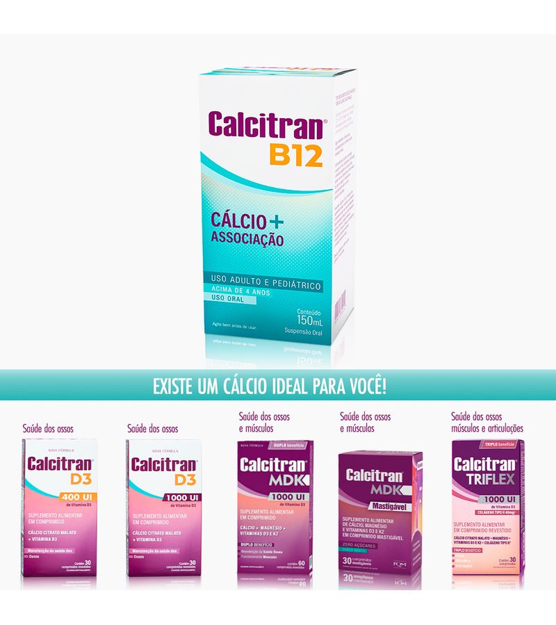 Calcitran-B12-Solucao-Oral-150ml---Calcio-Com-Vitamina-B12-Infantil-E--Adulto