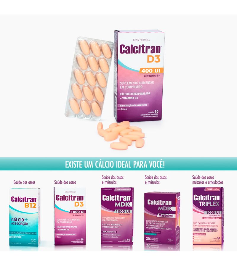 Calcitran-D3-400ui-60-Comprimidos---Calcio-Citrato-Malato-Com-Vitamina-D