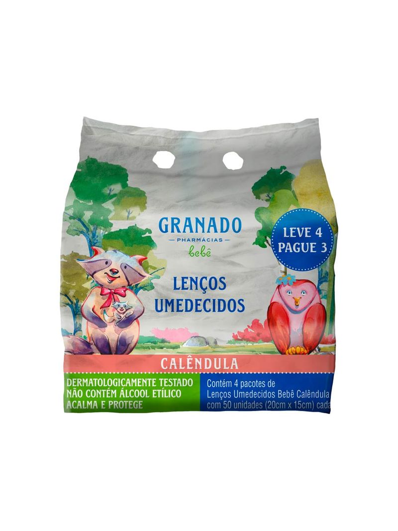 Lenco-Umedecido-Granado-Bebe-Leve-4-Pague-3-Com-C4x50-Calendula--Especial