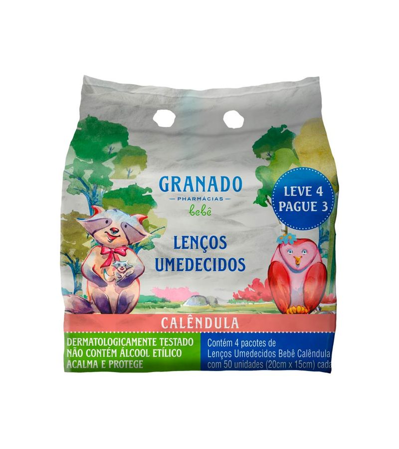 Lenco-Umedecido-Granado-Bebe-Leve-4-Pague-3-Com-C4x50-Calendula--Especial