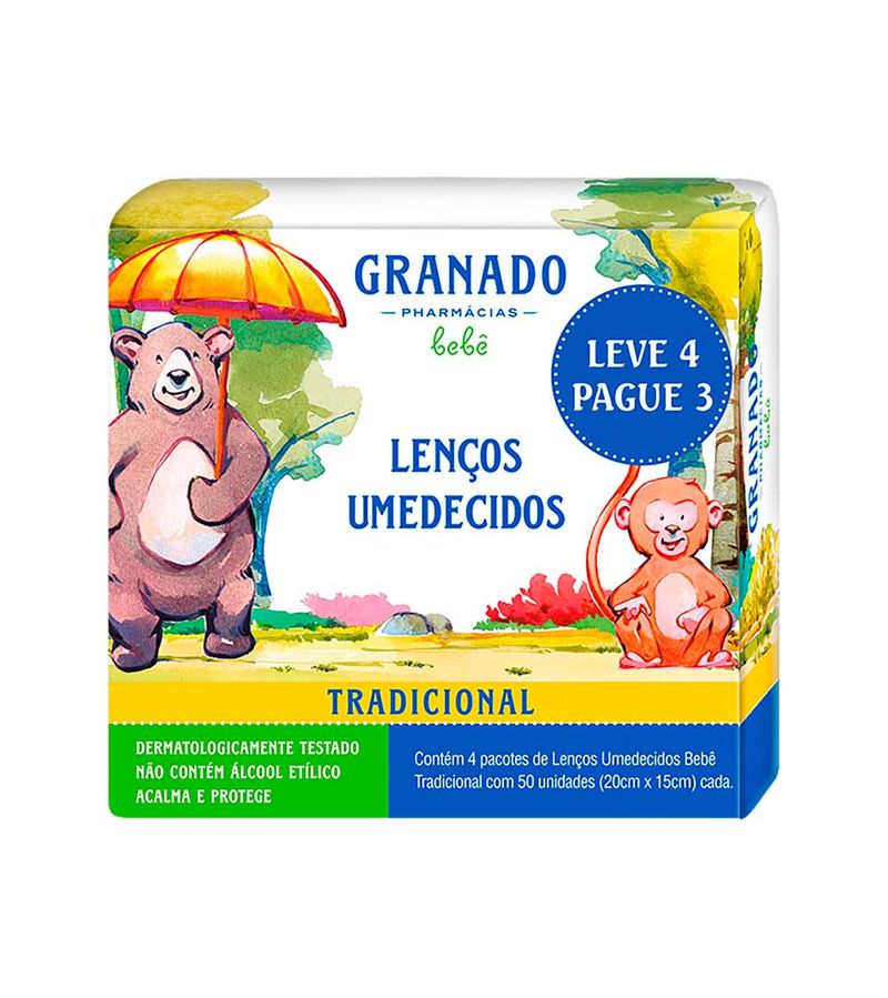 Lenco-Umedecido-Granado-Bebe-Leve-4-Pague-3-Com-50-Unidades-Cada--Tradicional-Especial