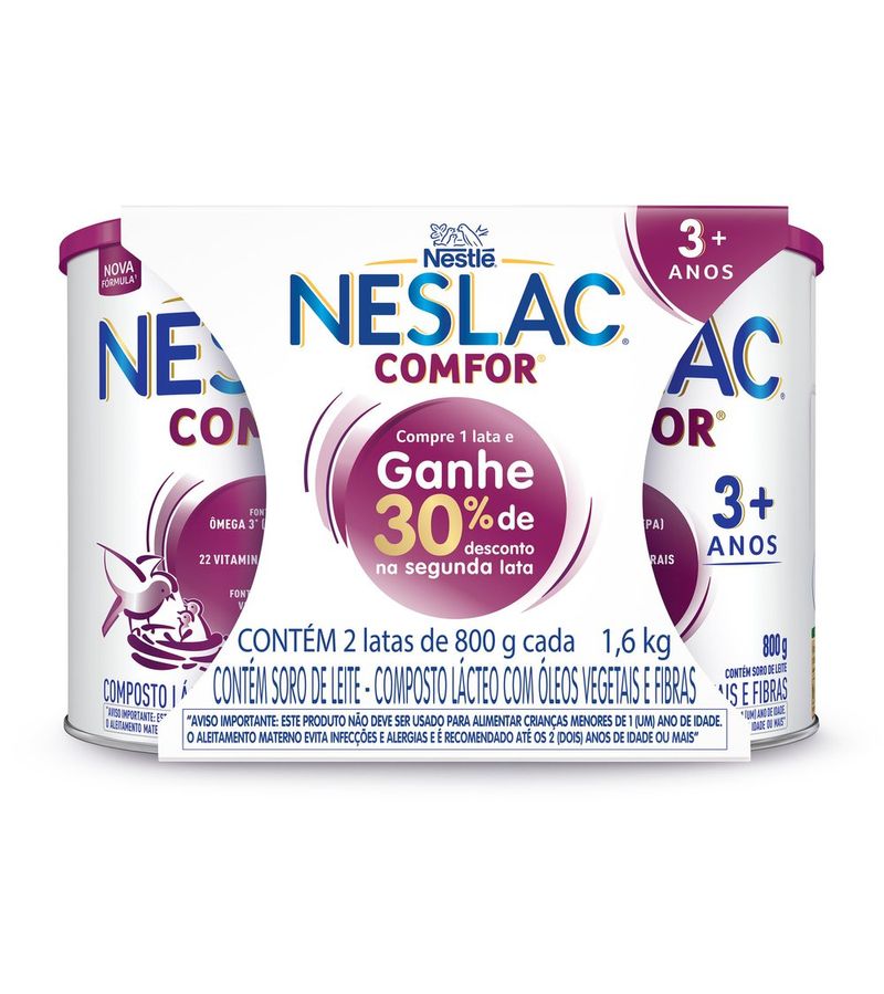 736015-7891000252444-Composto-Lacteo-Neslac-Comfor-2-Latas-de-800g-Cada
