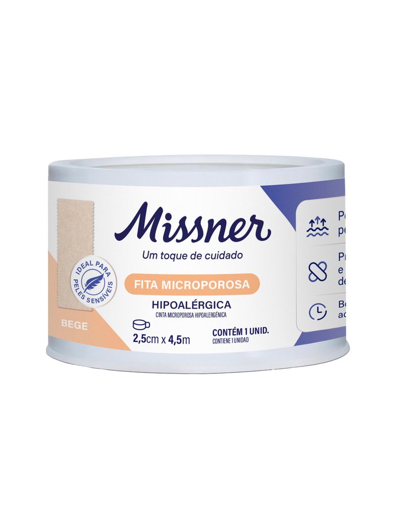 Fita-Microporosa-Missner-25cmx45m-Bege