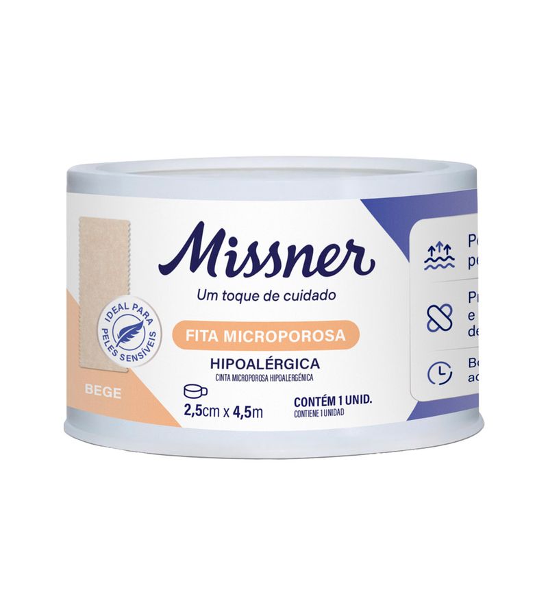 Fita-Microporosa-Missner-25cmx45m-Bege