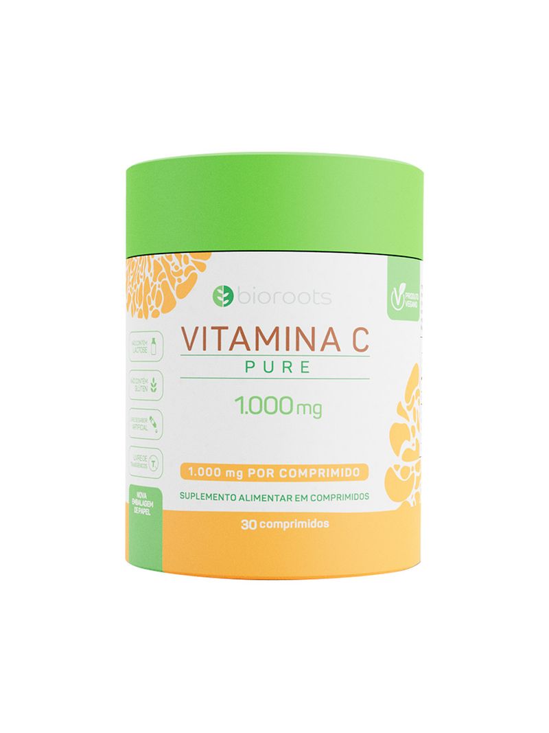 Vitamina-C-Pure-1000mg-Com-30-Comprimidos-Bioroots