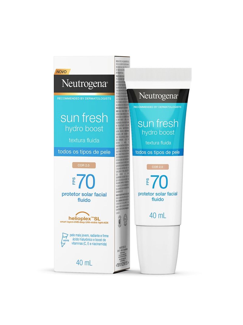 Protetor-Solar-Facial-Fps70-Neutrogena-Sun-Fresh-Hydro-Boost-Cor-2.0--40ml