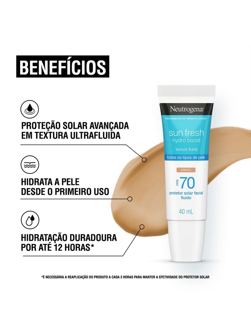 Protetor-Solar-Facial-Fps70-Neutrogena-Sun-Fresh-Hydro-Boost-Cor-2.0--40ml