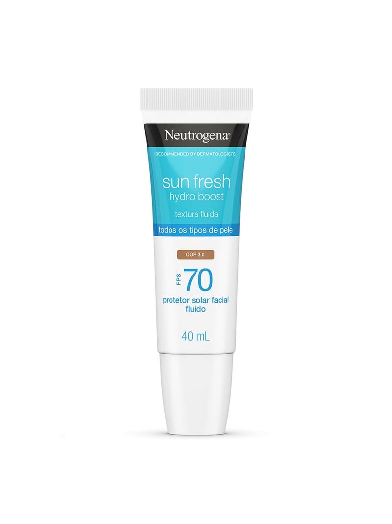 Protetor-Solar-Facial-Fps70-Neutrogena-Sun-Fresh-Hydro-Boost-Cor-3.0-40ml